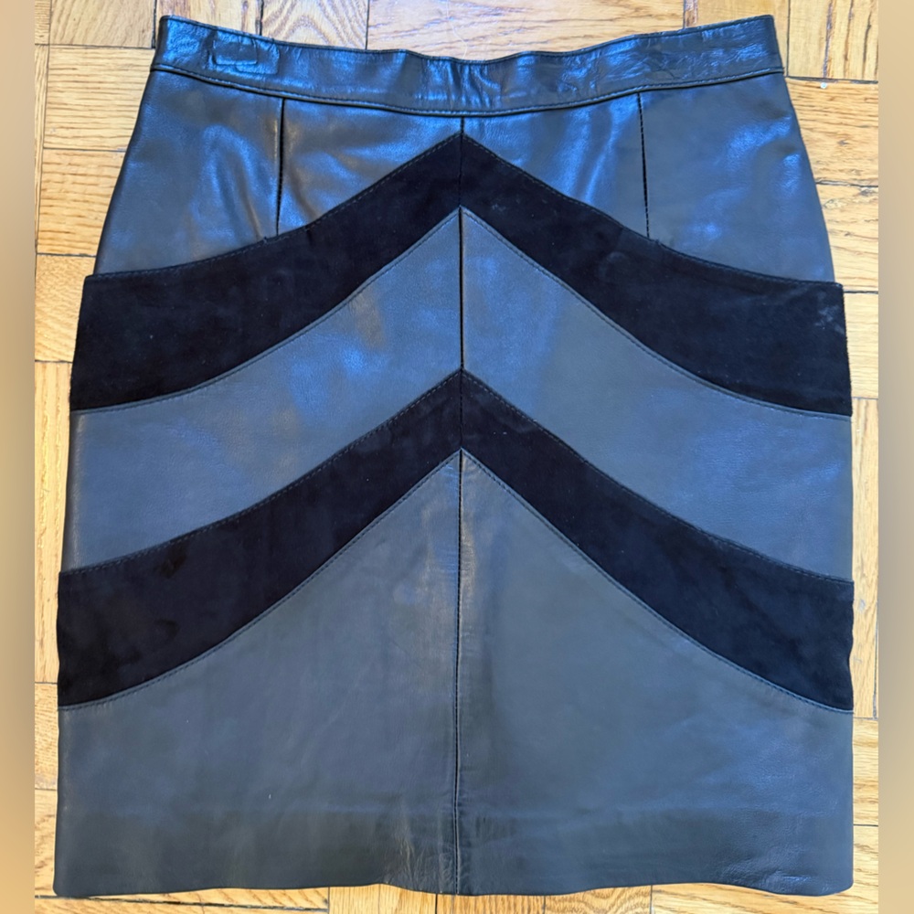 Maje leather Skirt, leather and Suade